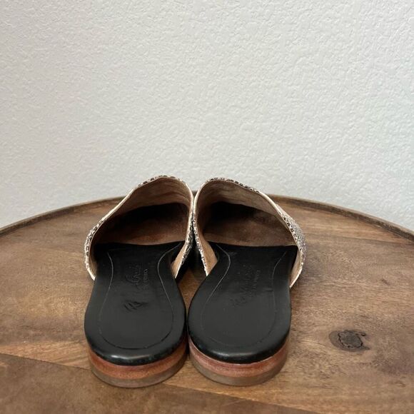 Eva Credo Snakeskin Slip On Mule Flats Leather Women’s 7 - Picture 4 of 8